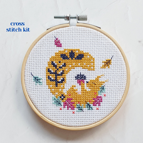 Squirrel Cross Stitch Kit