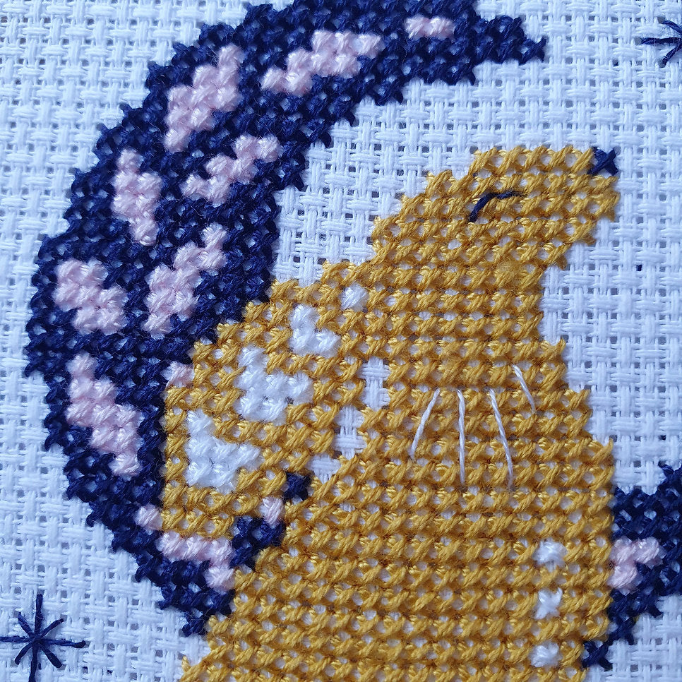 Hare & Moon Cross Stitch Kit