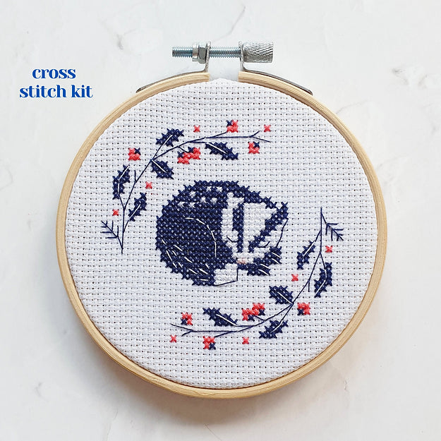 Badger Cross Stitch Kit