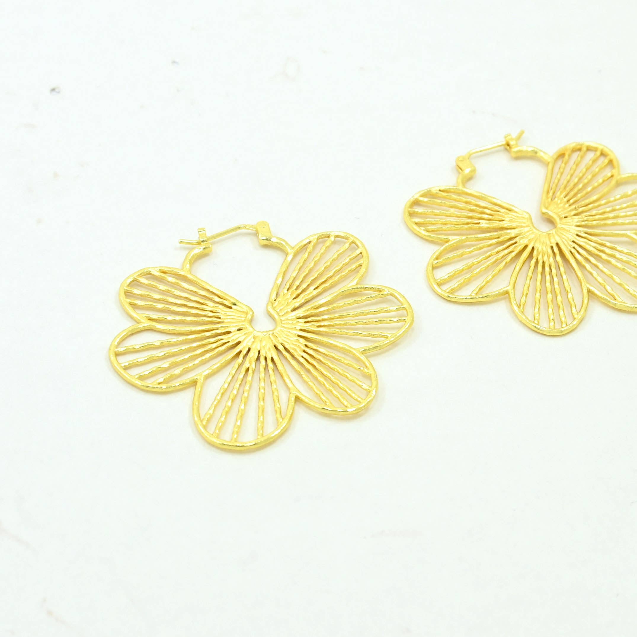 Papillon Boho Chic Earrings Gold Plated