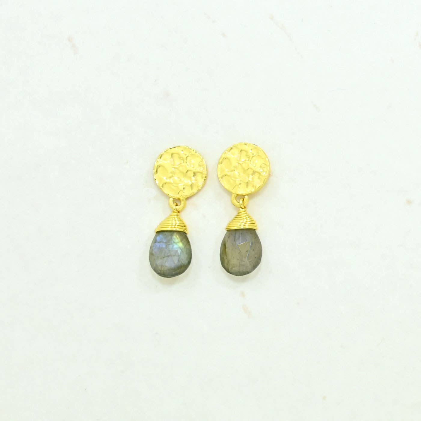 Abigail Earring Gold Plated - Labradorite