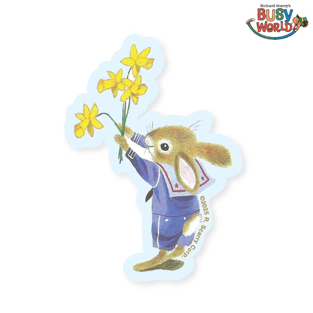 Richard Scarry Sailor Bunny Dandelion Sticker