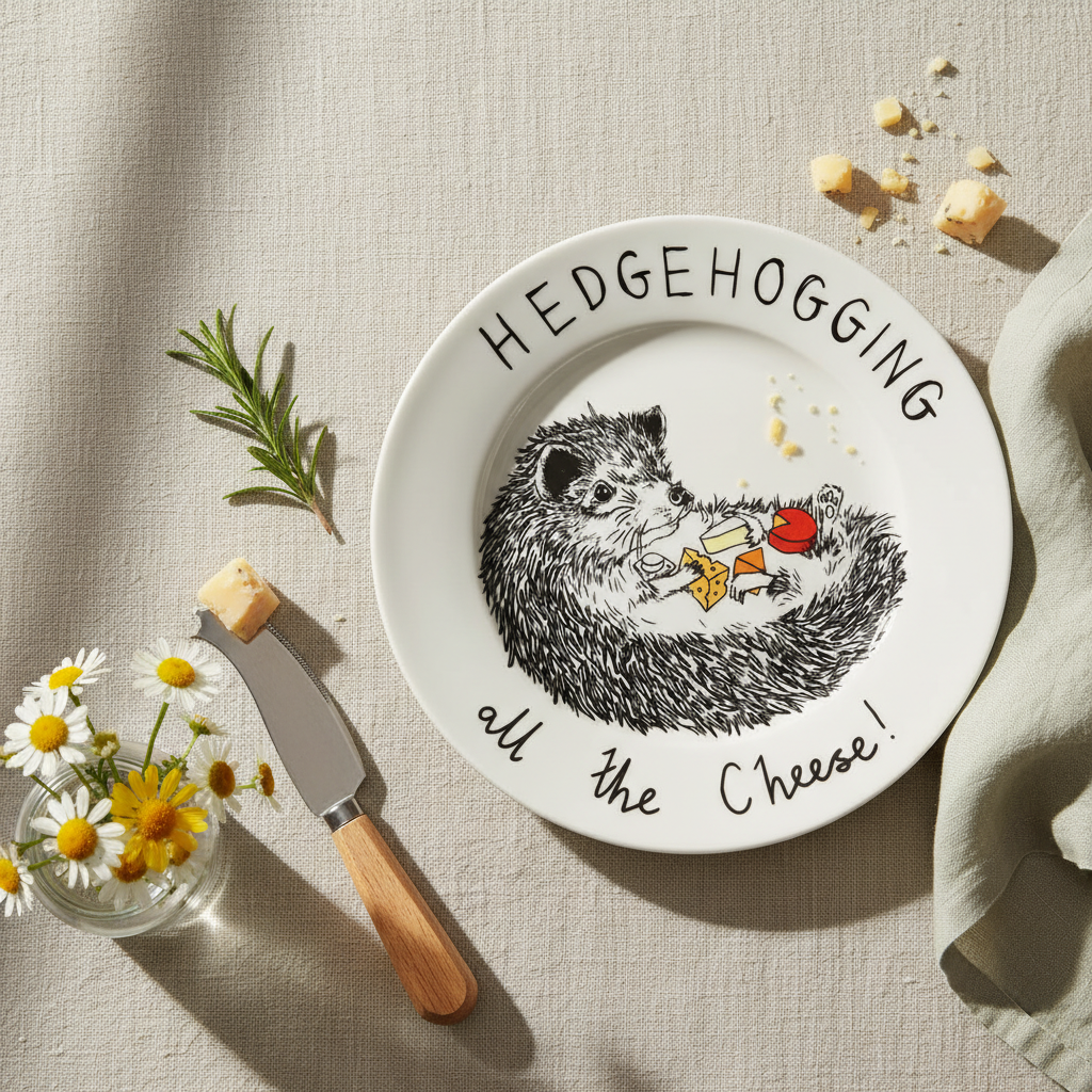 'Hedgehogging All The Cheese' Side Plate