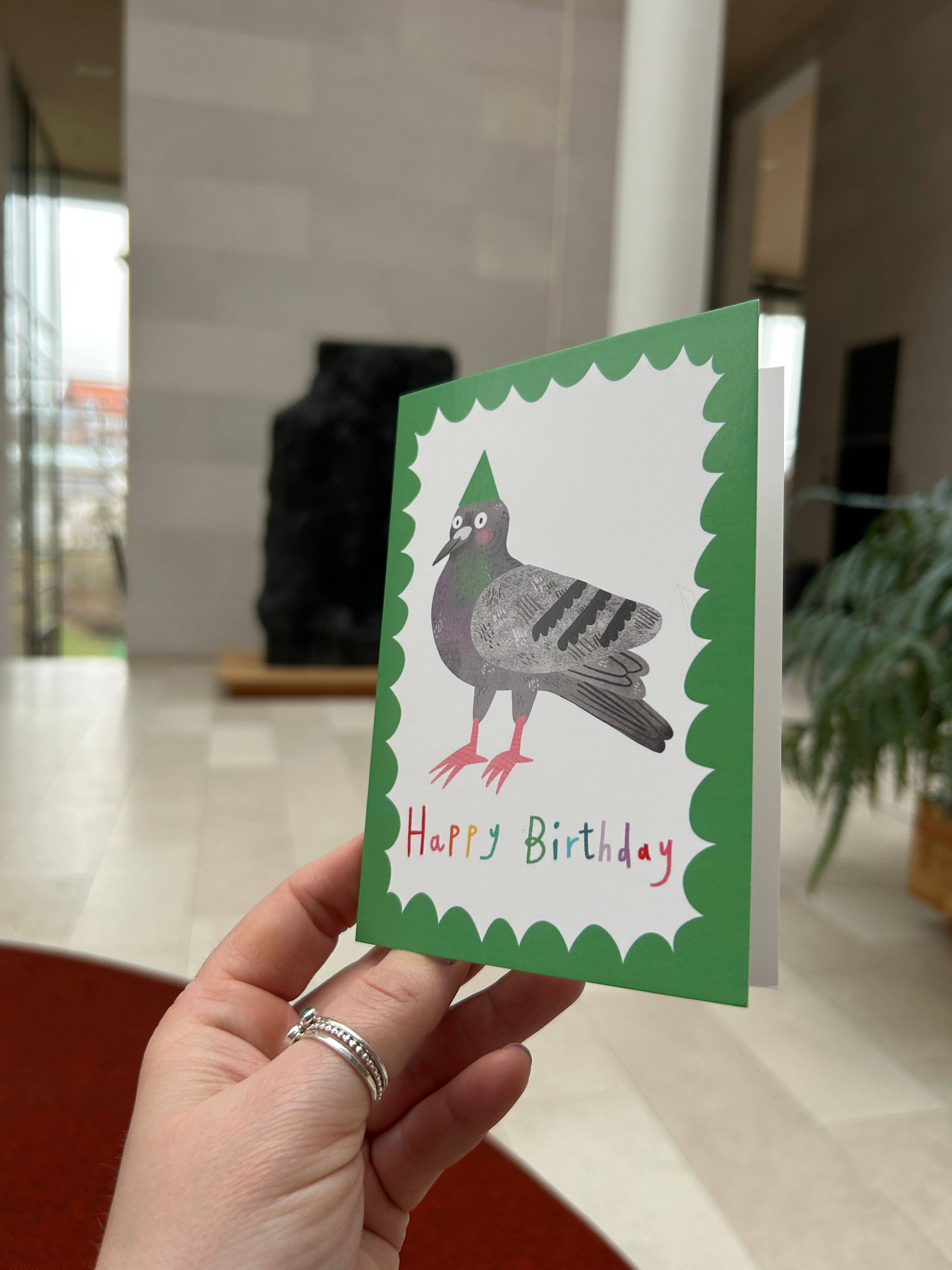 Happy Birthday Pigeon A6 Greeting Card