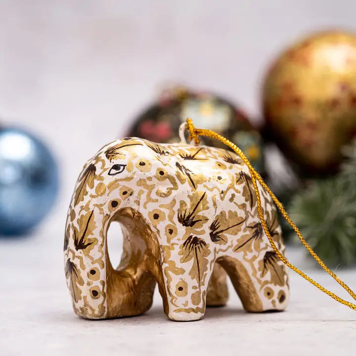 Indian Gold Elephant Hanging Decoration