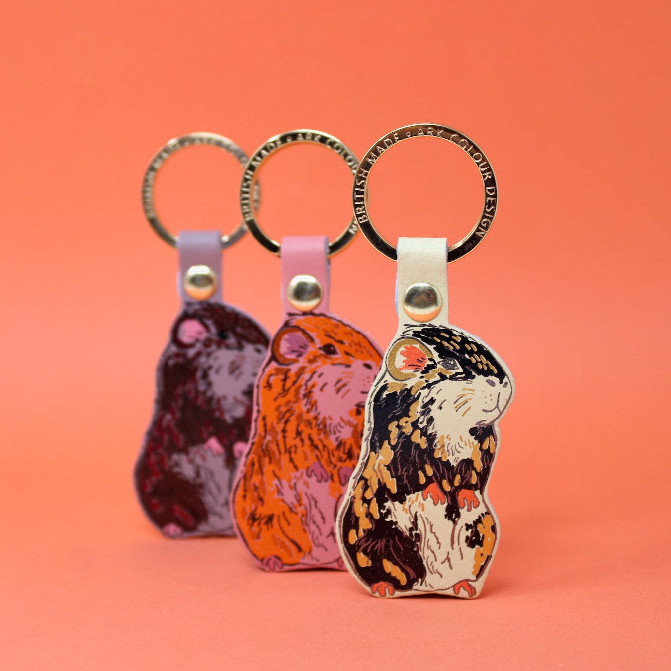 Guinea Pig Keyring - Cream