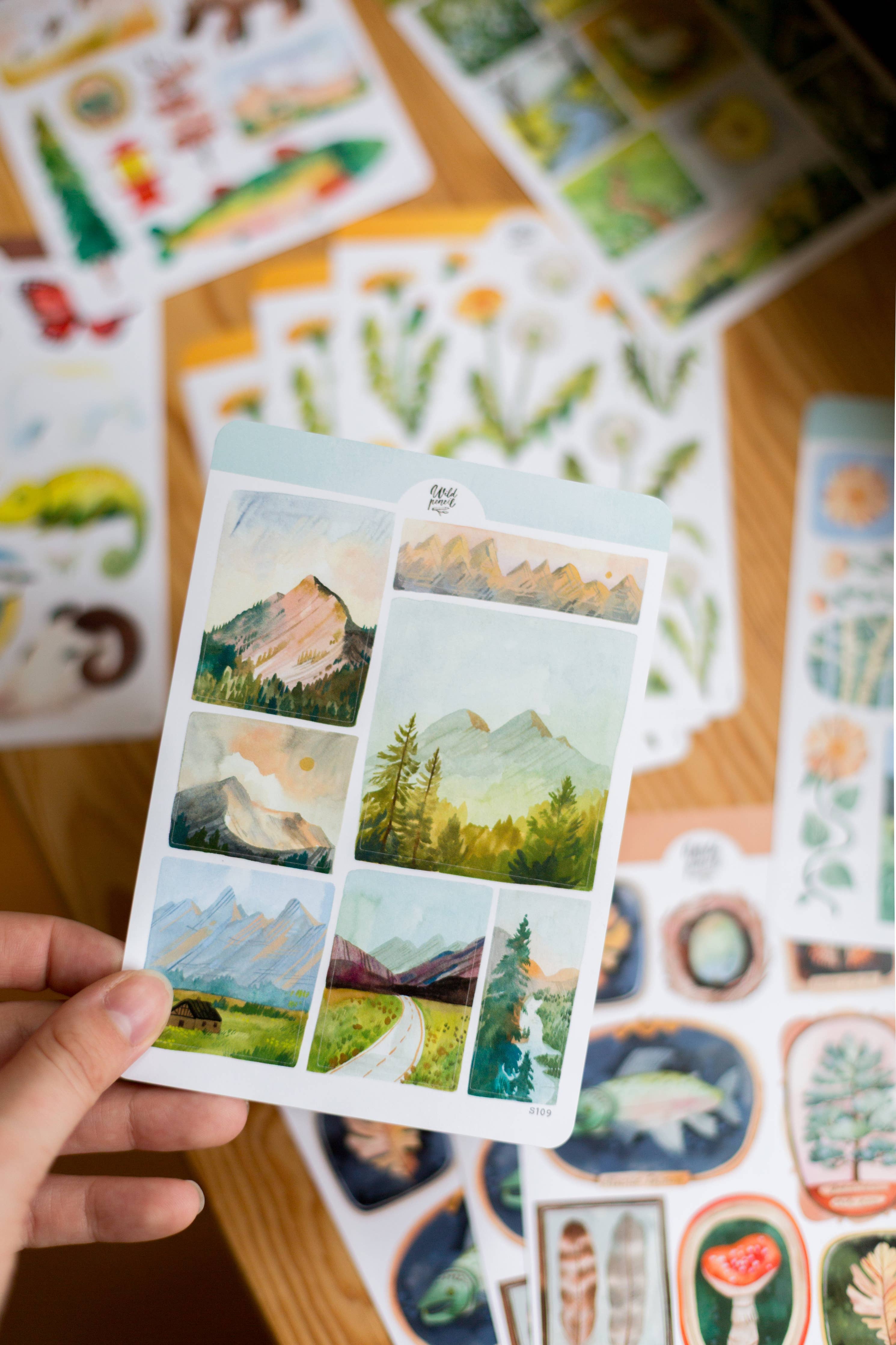 Mountain Landscapes Sticker Sheet