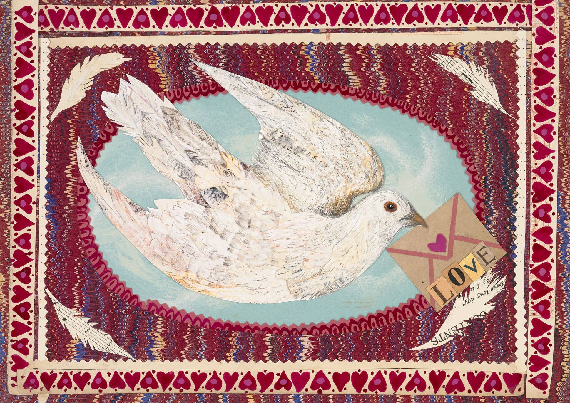 Love Dove Birch Plywood Decoration 
