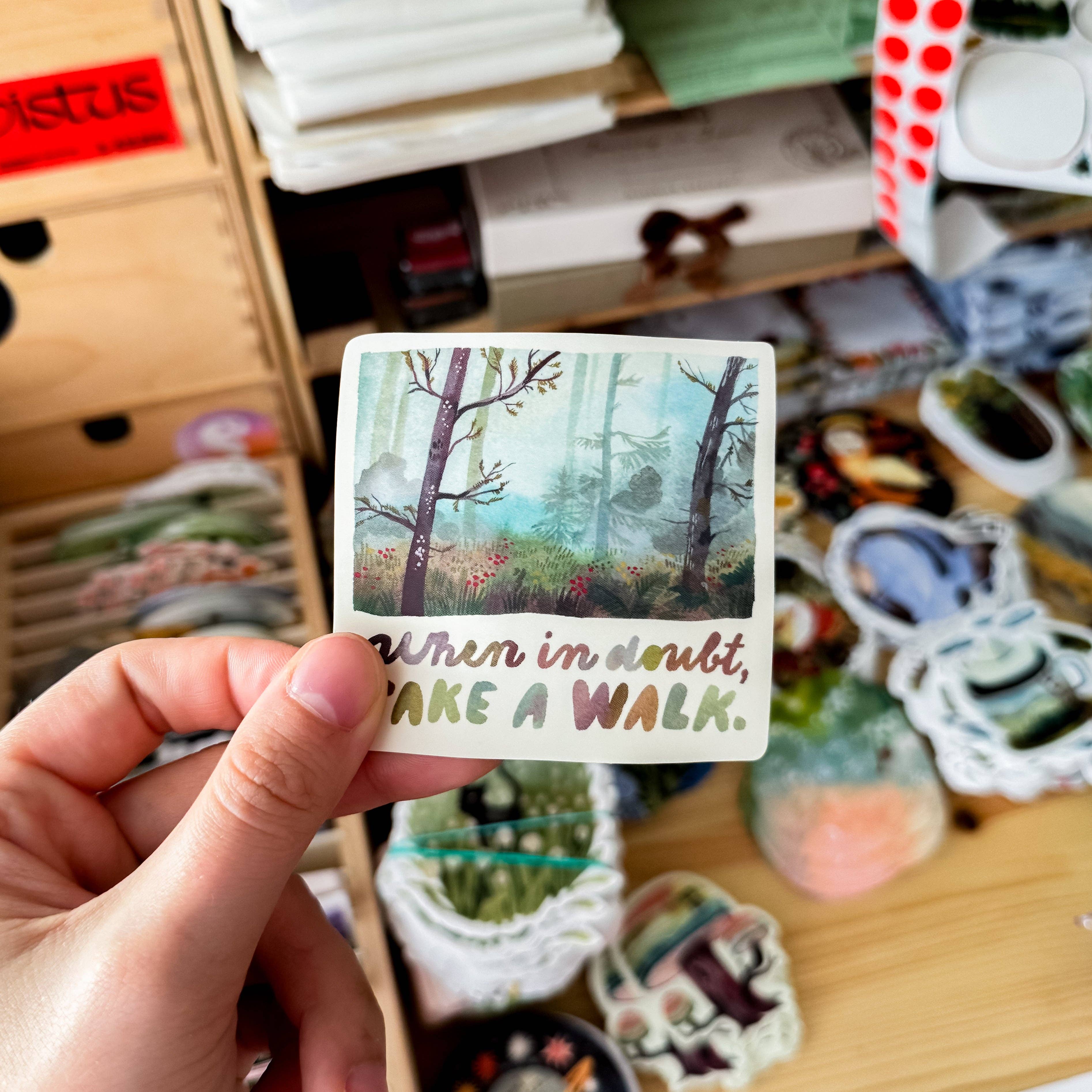 Take A Walk Vinyl Sticker