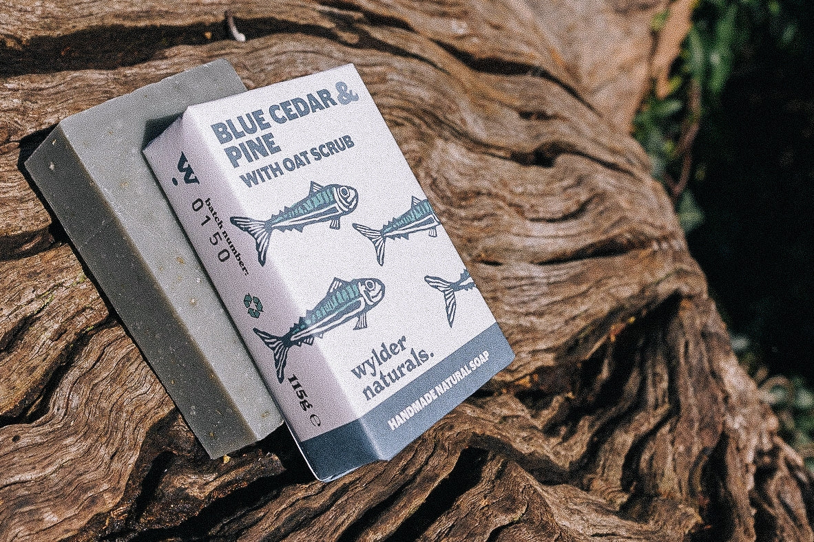 Blue Cedar & Pine With Oats Seed Soap