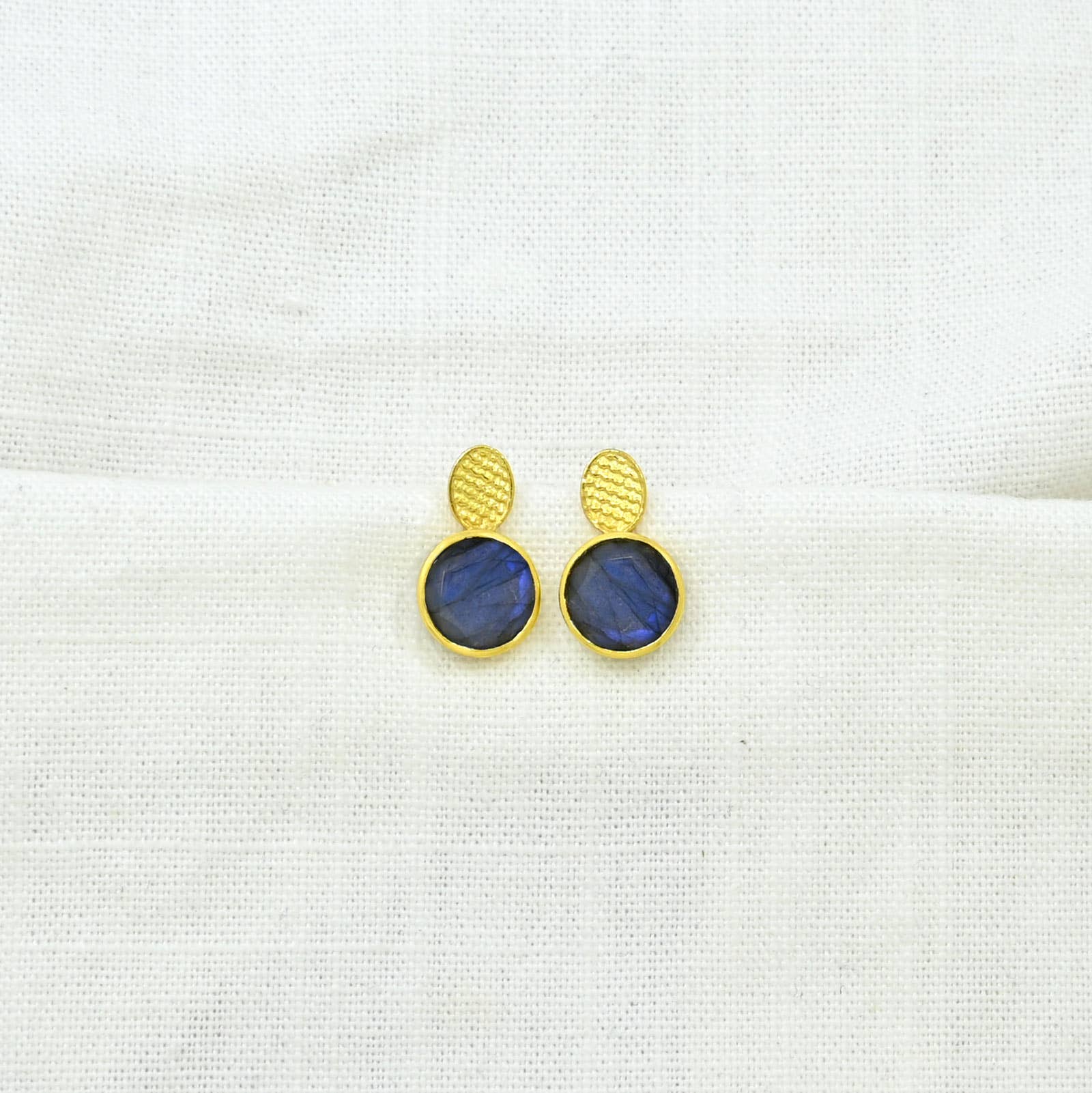 Marika Stud Earrings - Labradorite