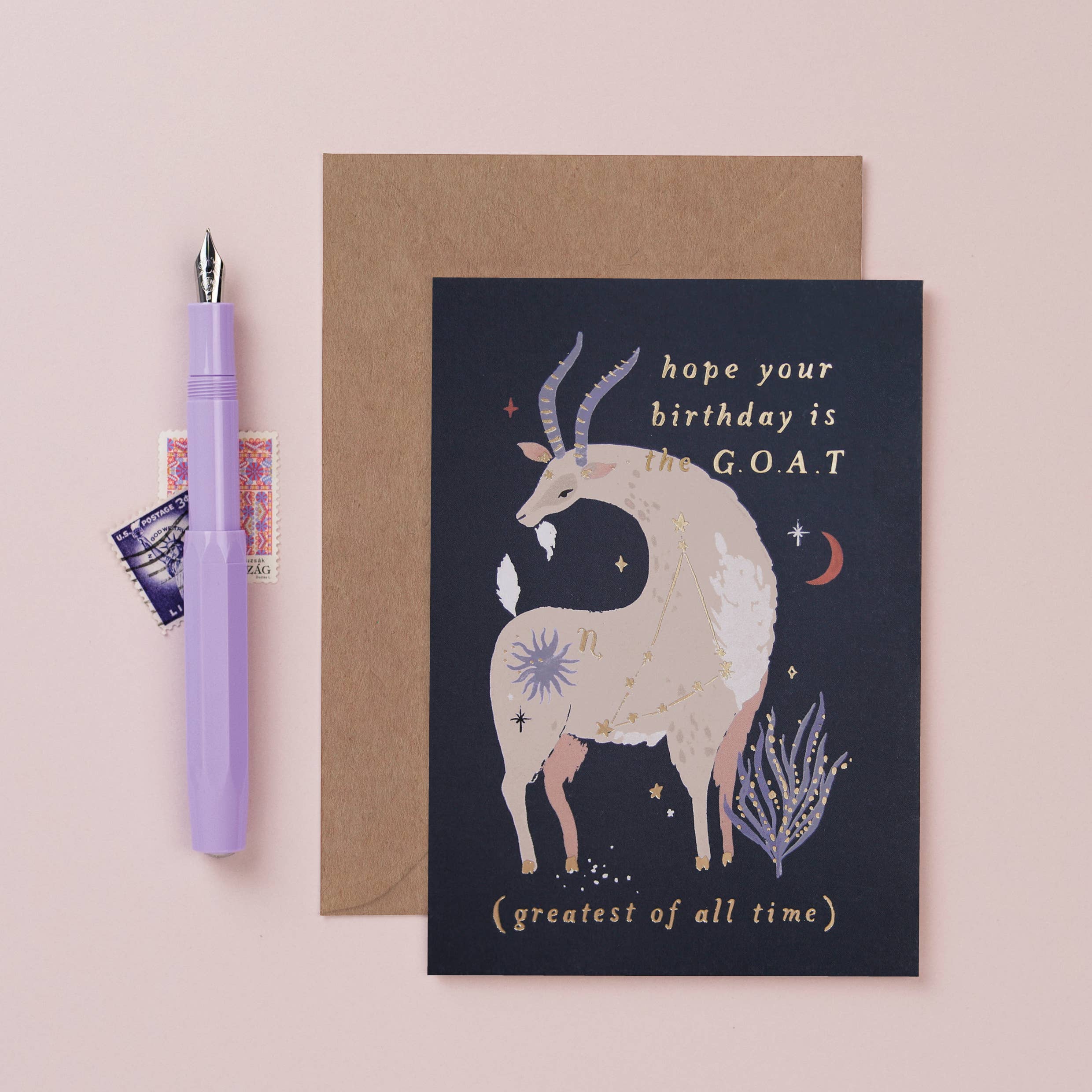 Goat Zodiac Birthday Card