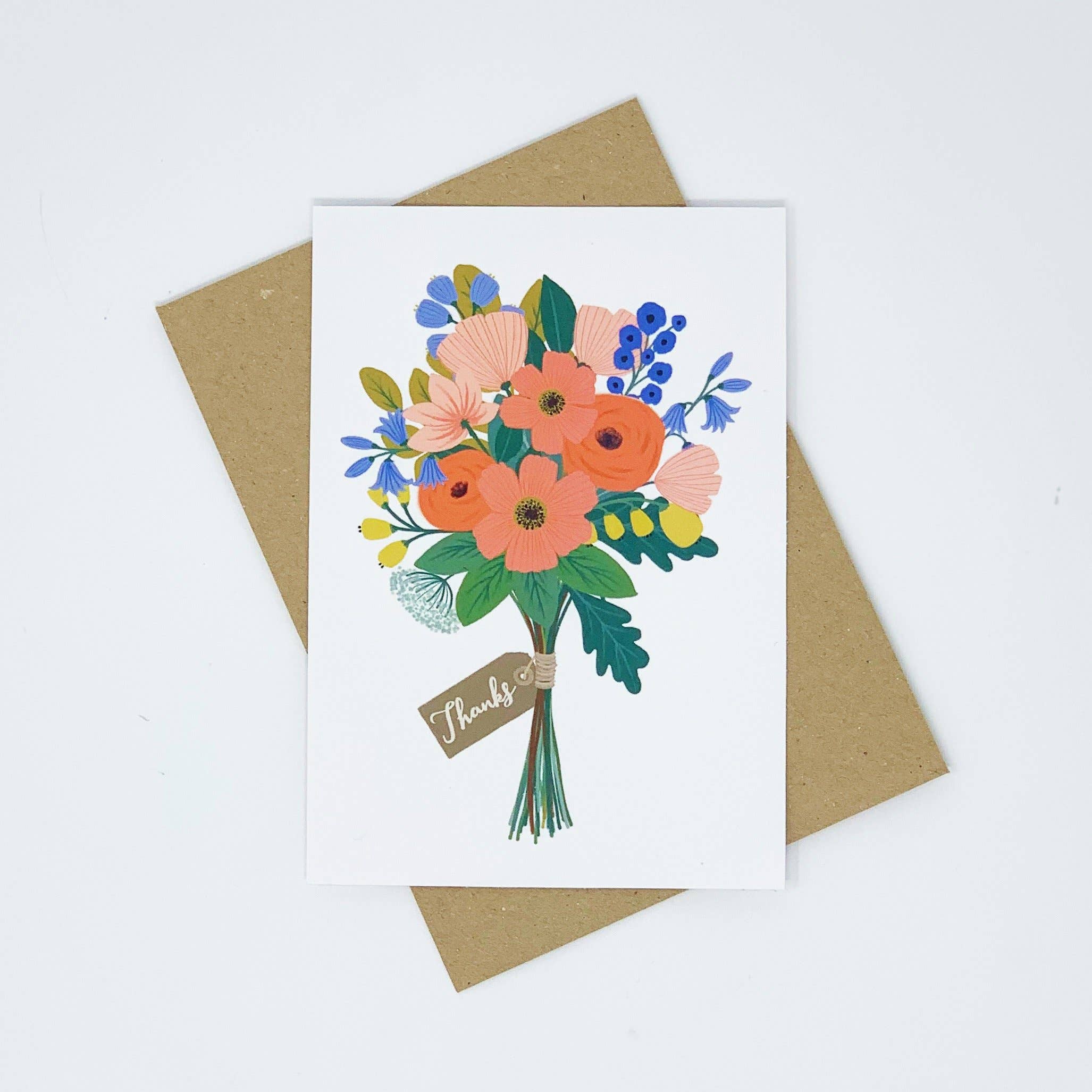 Bunch Of Flowers Thank You Card