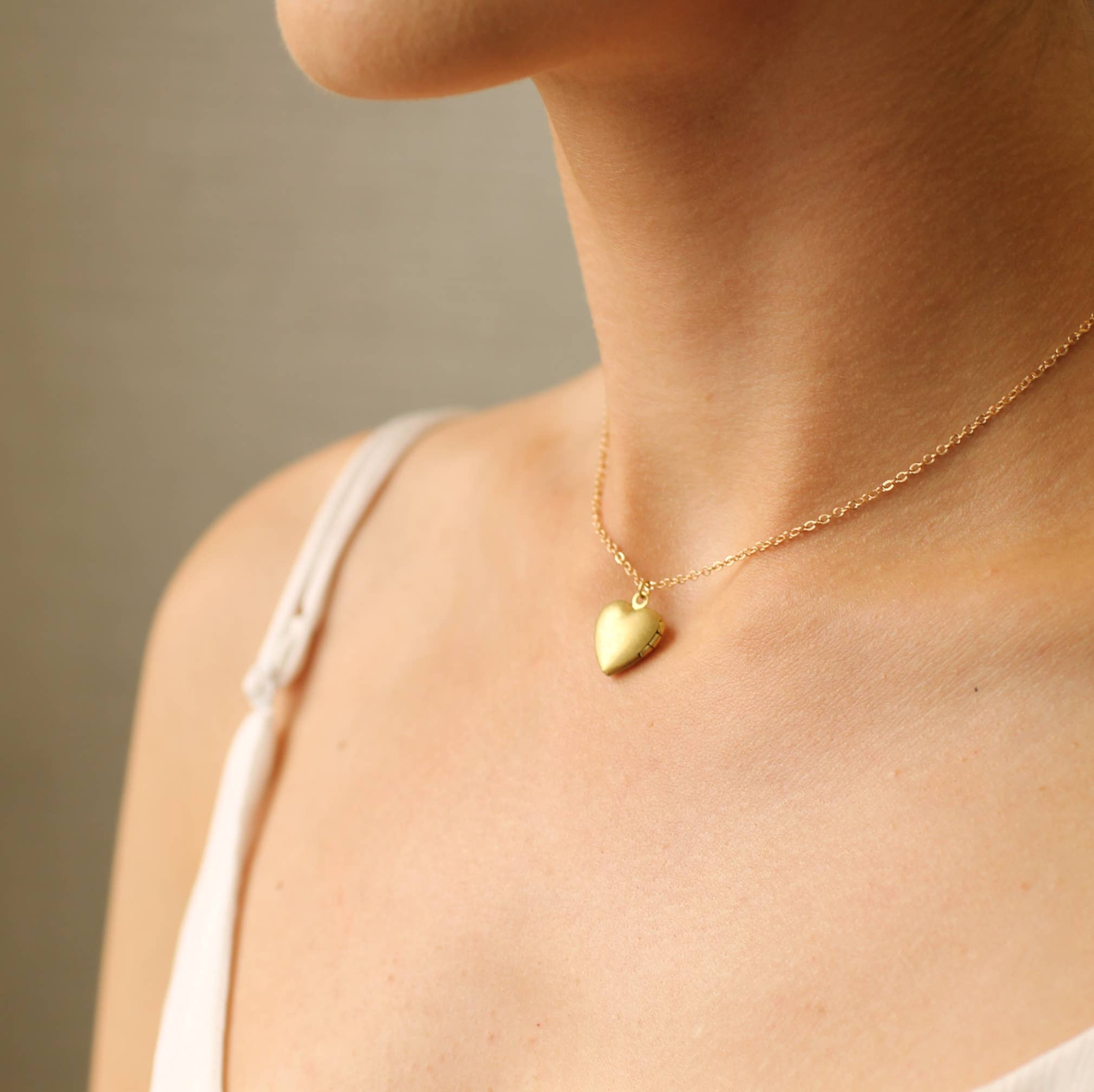 Tiny Heart Locket Necklace