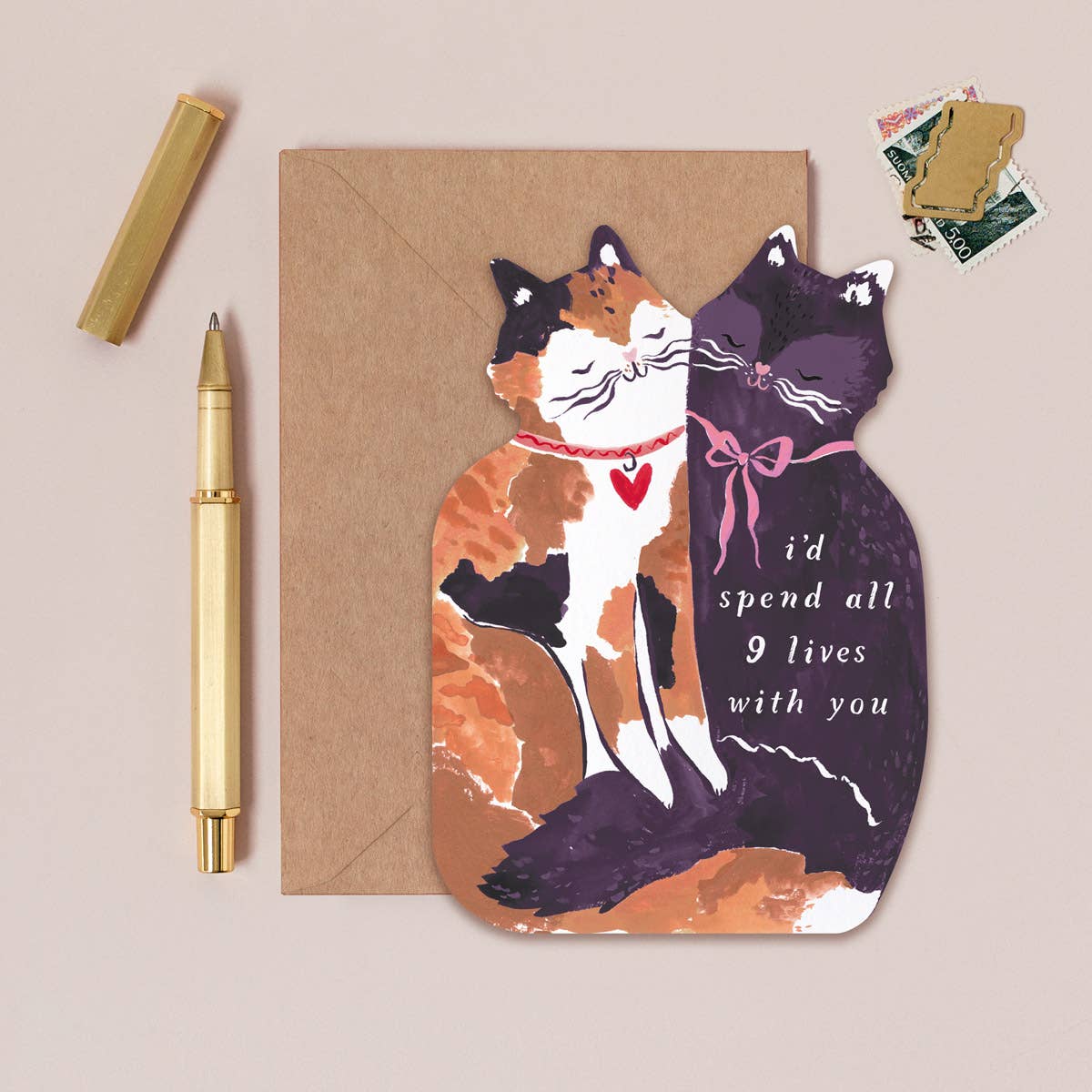 Nine Lives Cats Card