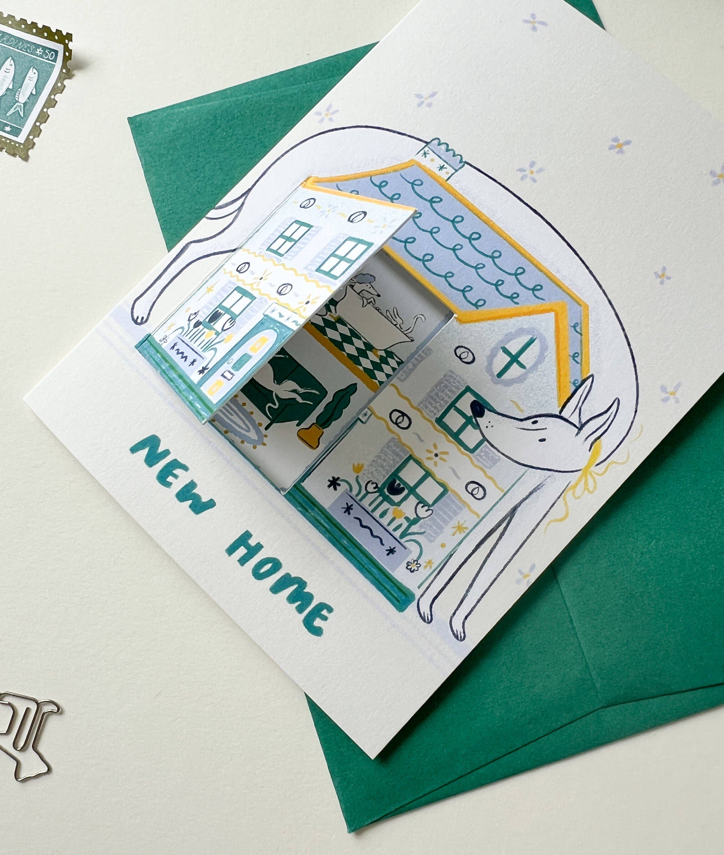 Dolls House New Home Card