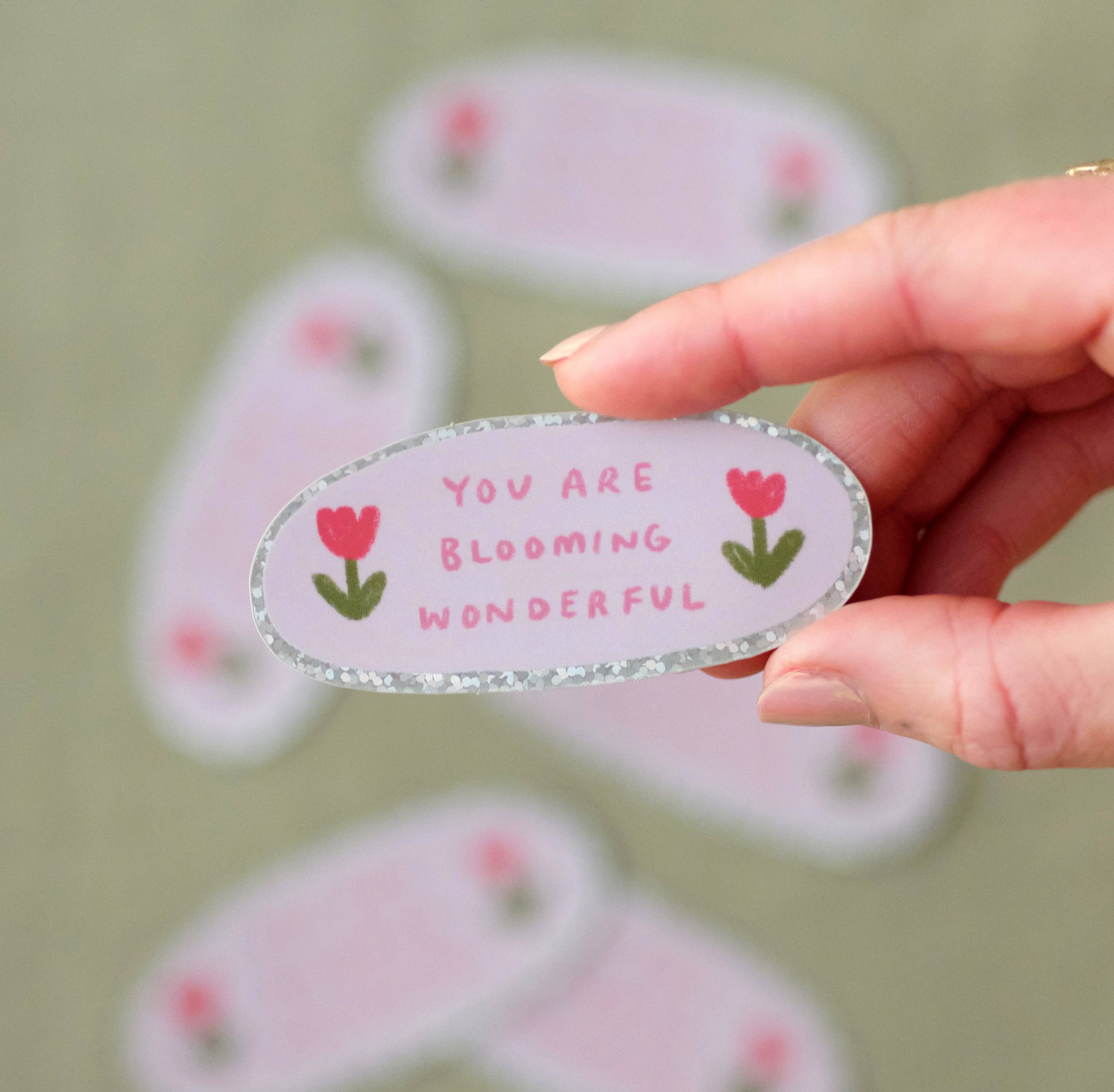 Blooming Wonderful Holographic Sticker