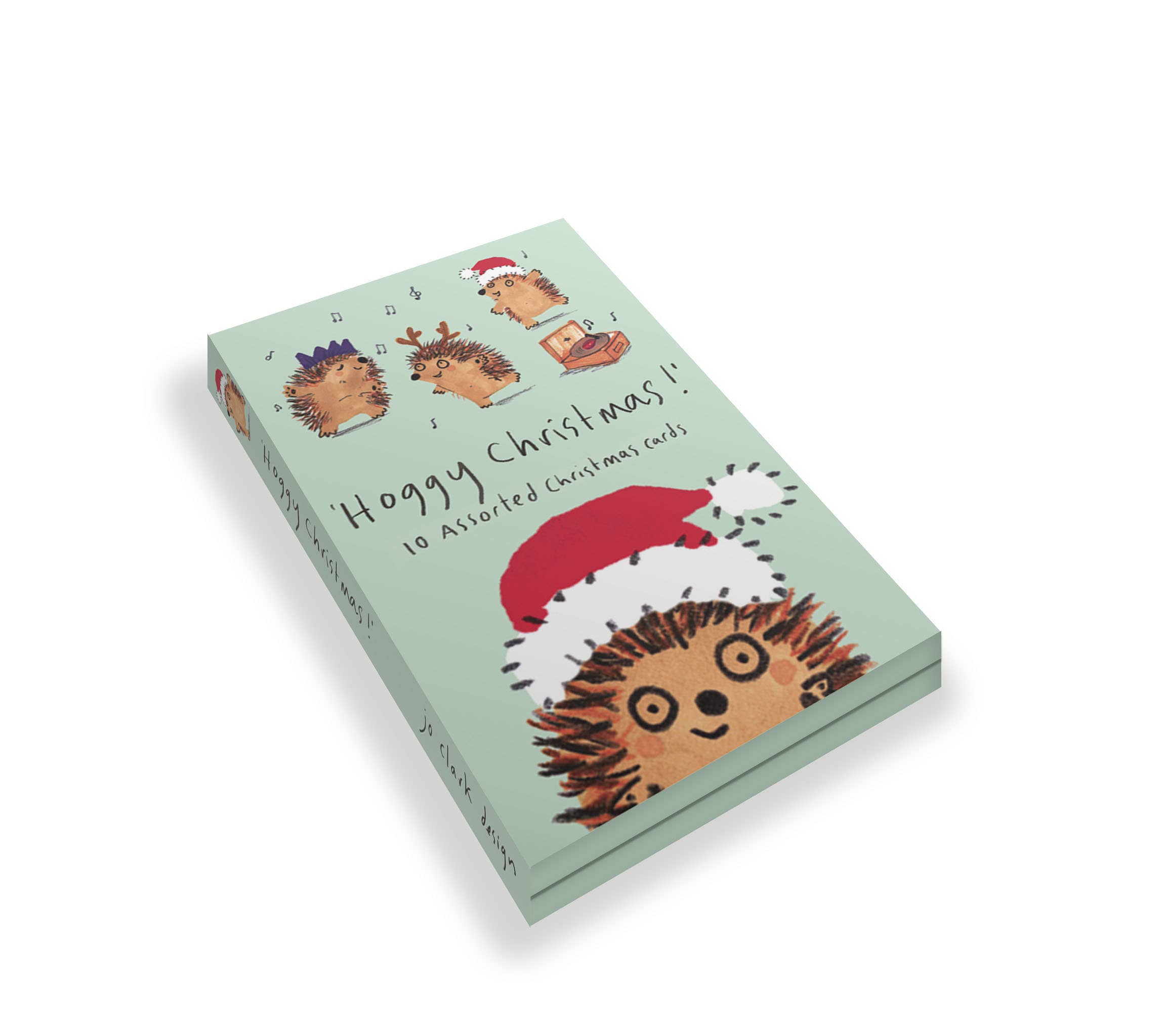 Pack Of Ten Hoggy Christmas Cards