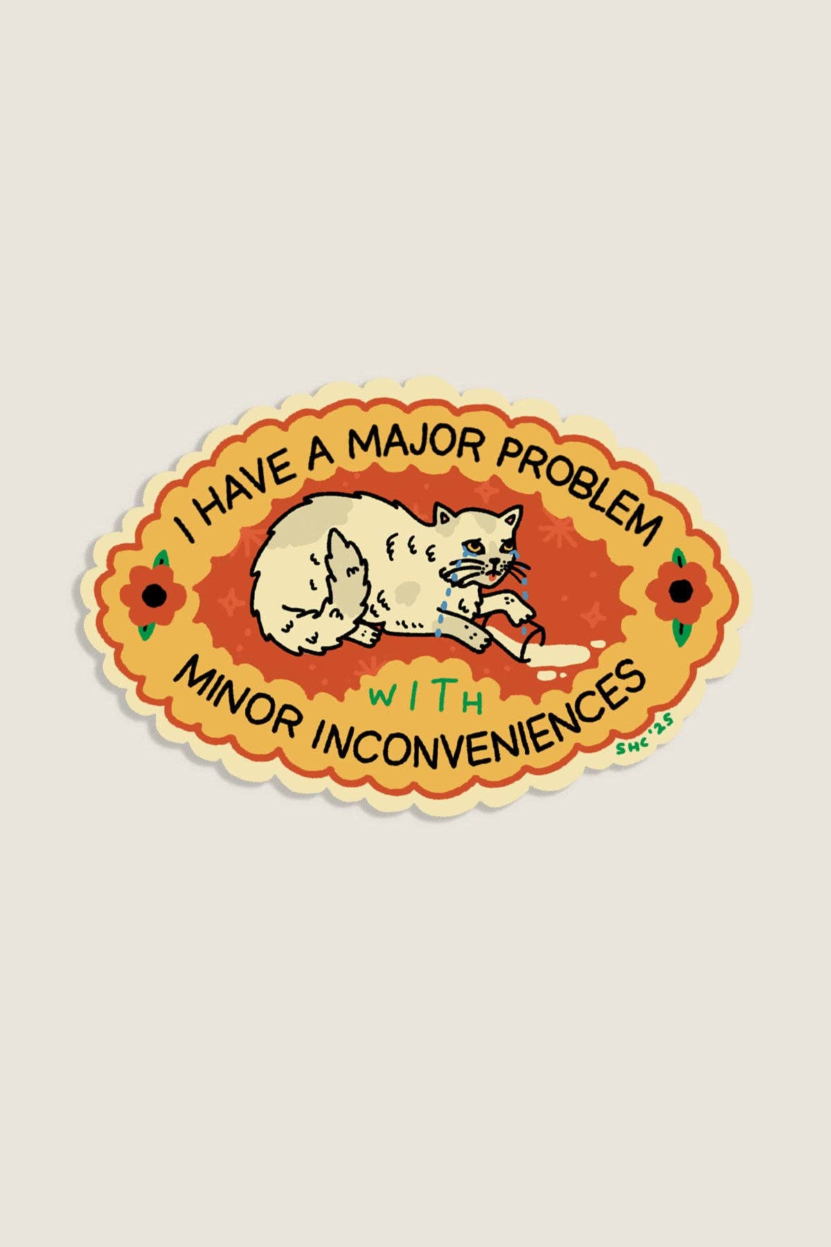 Major Problem Sticker Vinyl Sticker by Stay Home Club | Curiouser