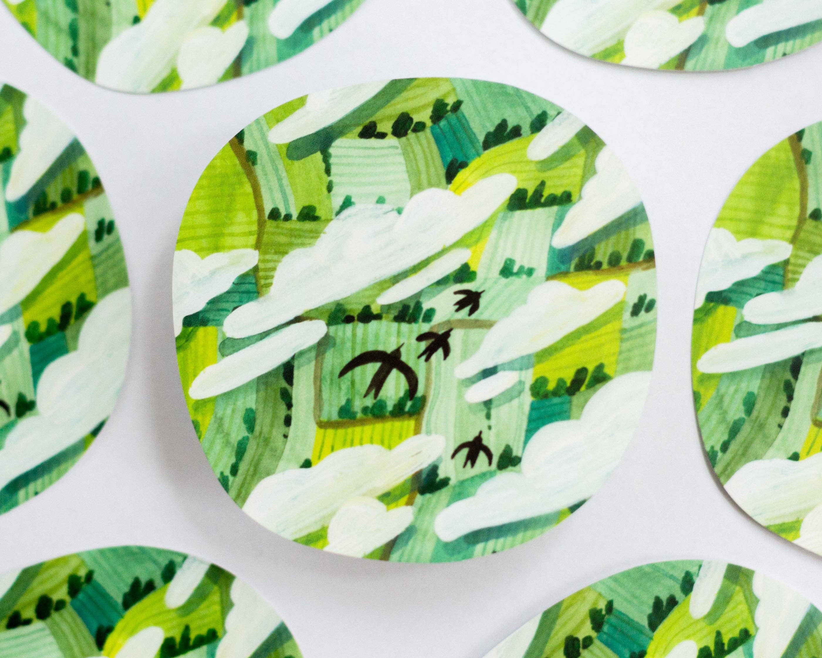 In Flight Vinyl Sticker