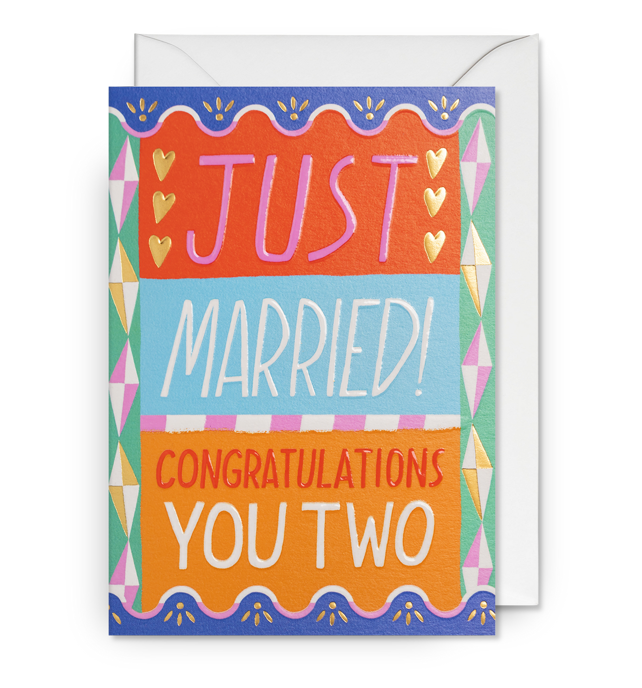 Just Married Congratulations Card