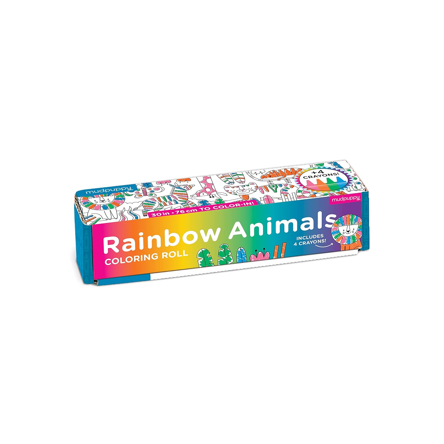 Rainbow Animals Colouring Roll
