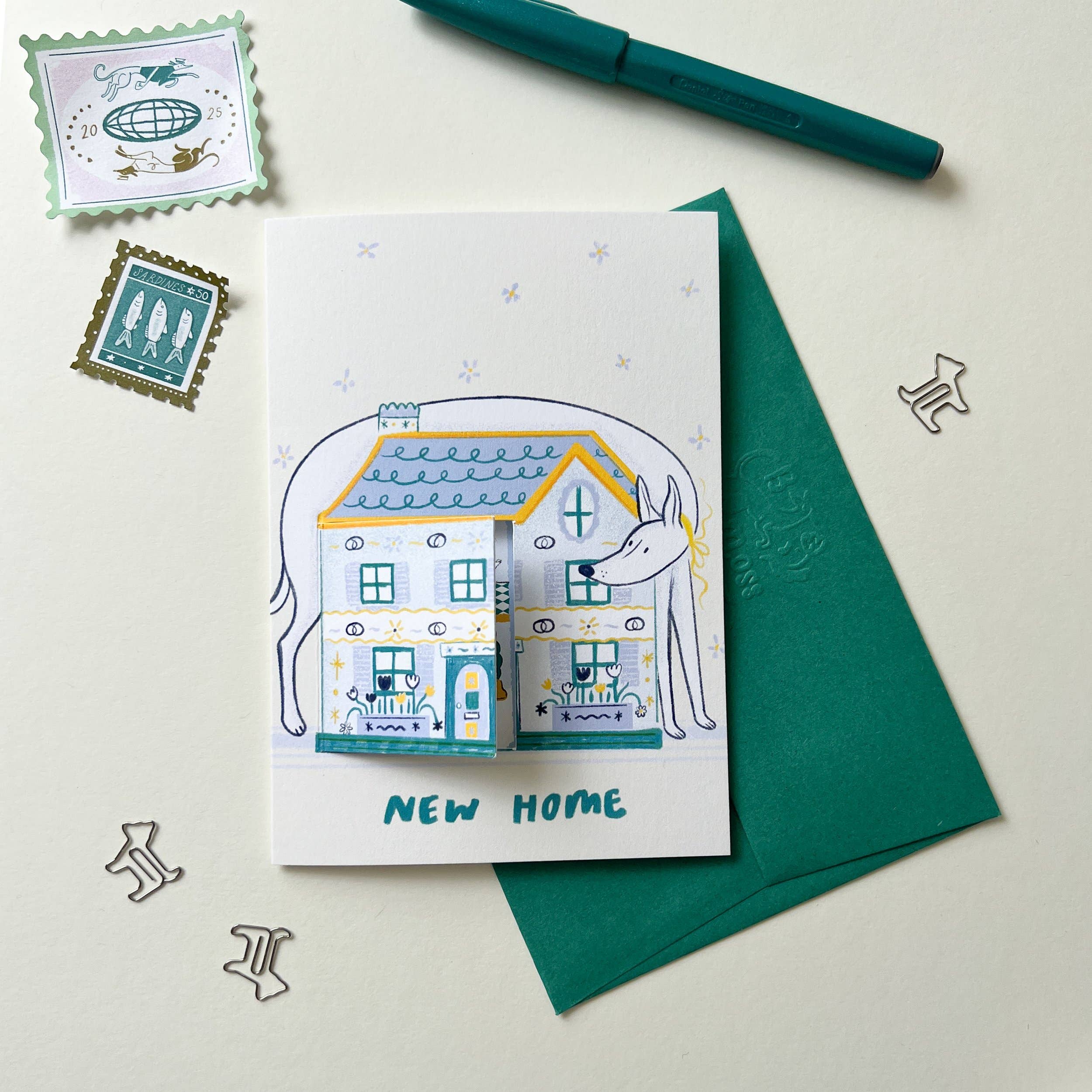 Dolls House New Home Card