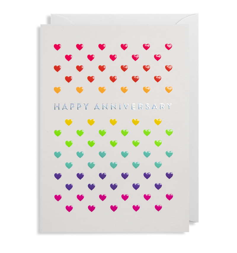 Bright Hearts Anniversary Card