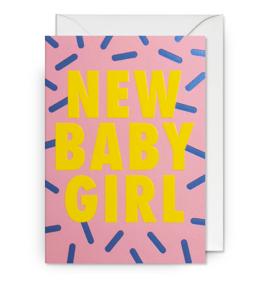 New Baby Girl Confetti Sprinkles Card