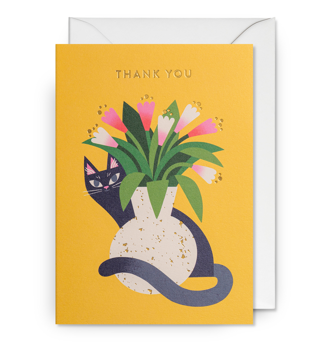 Cat & Vase Thank You Card