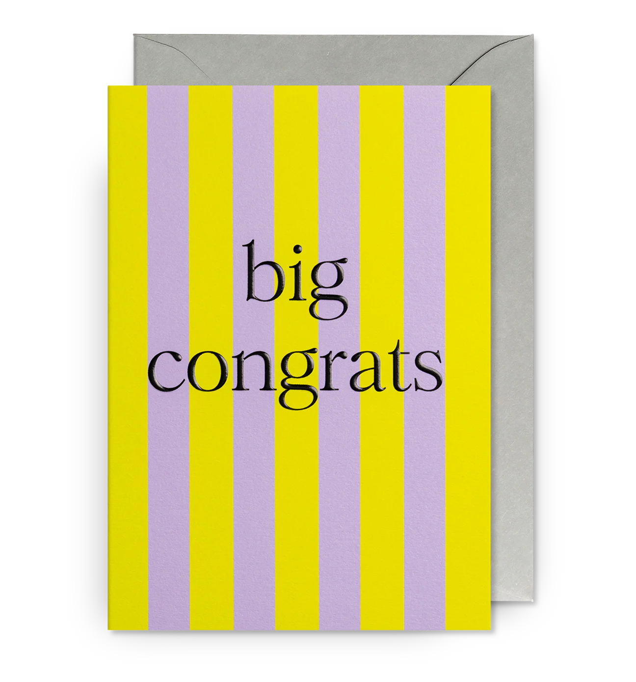 Big Congrats Modern Striped Greeting Card