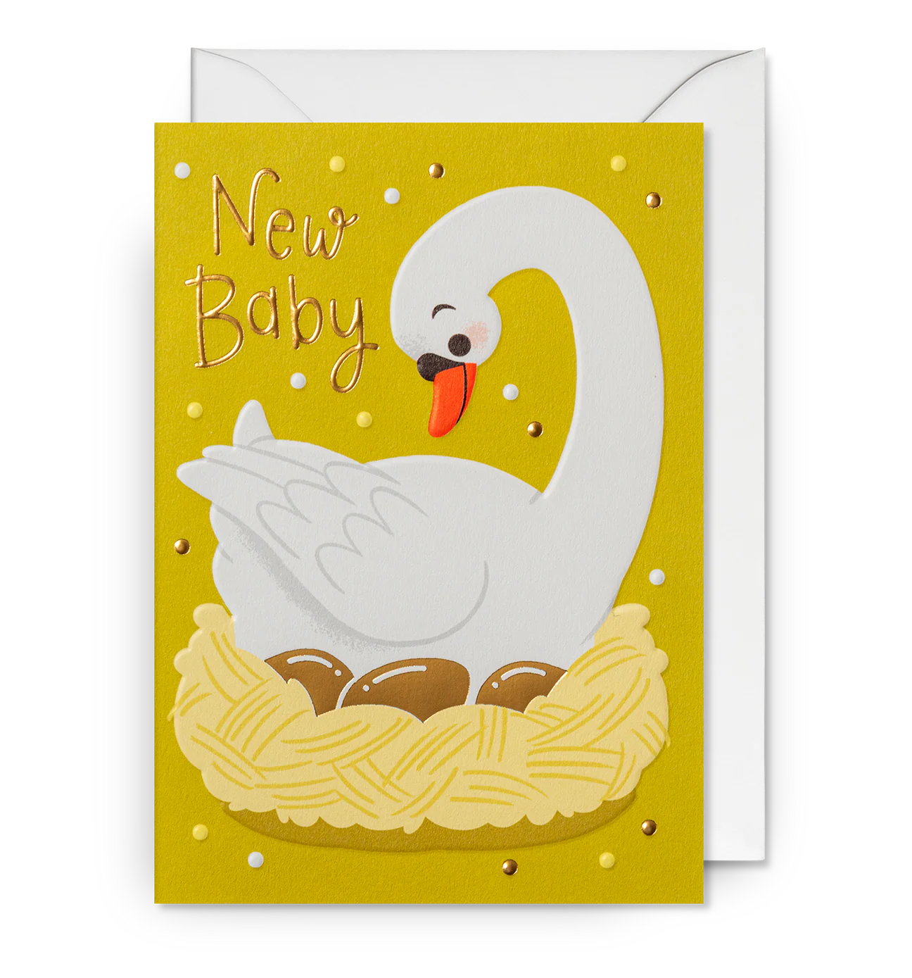 Nesting Swan New Baby Card