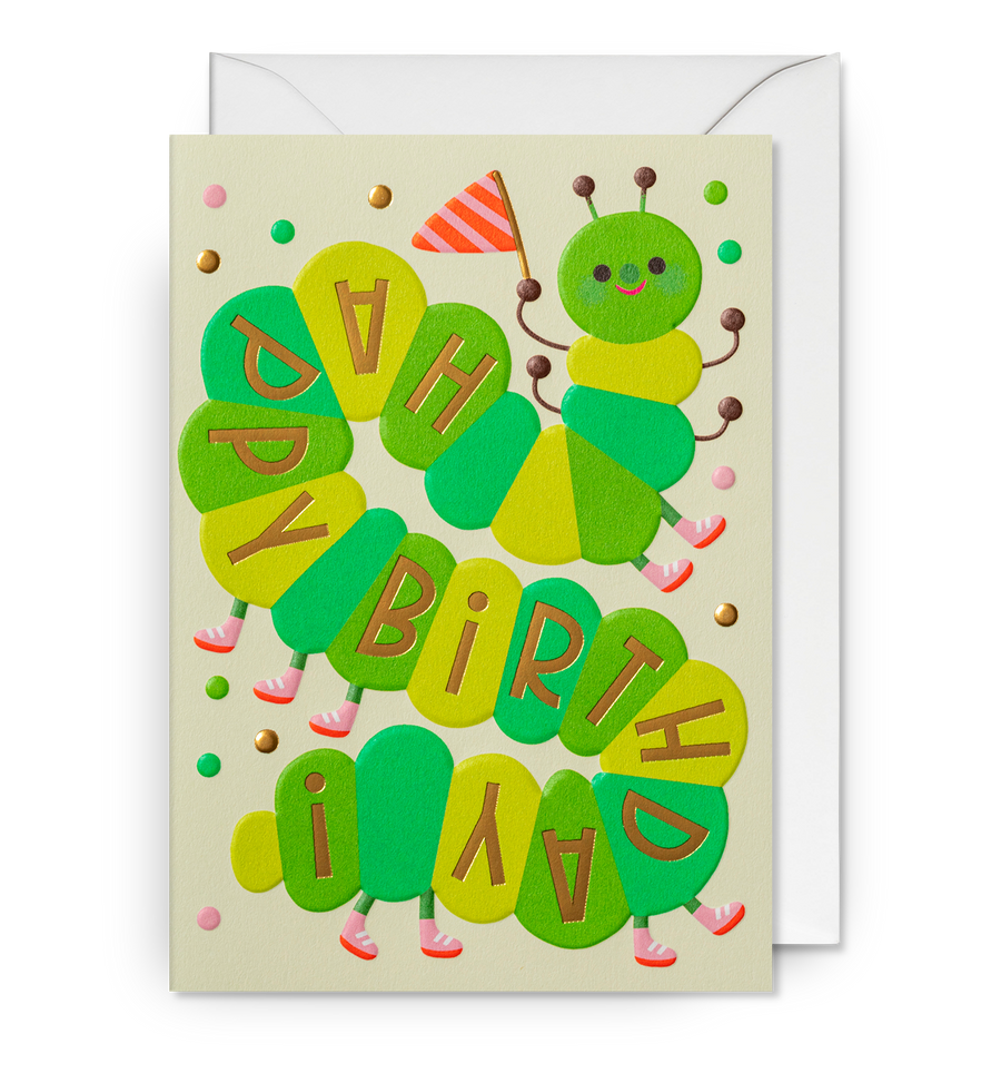 Caterpillar Birthday Day Card