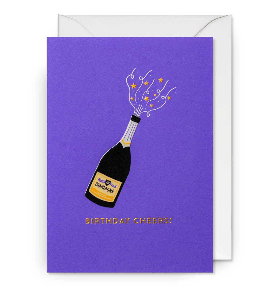 Birthday Cheers Champagne Birthday Day Card