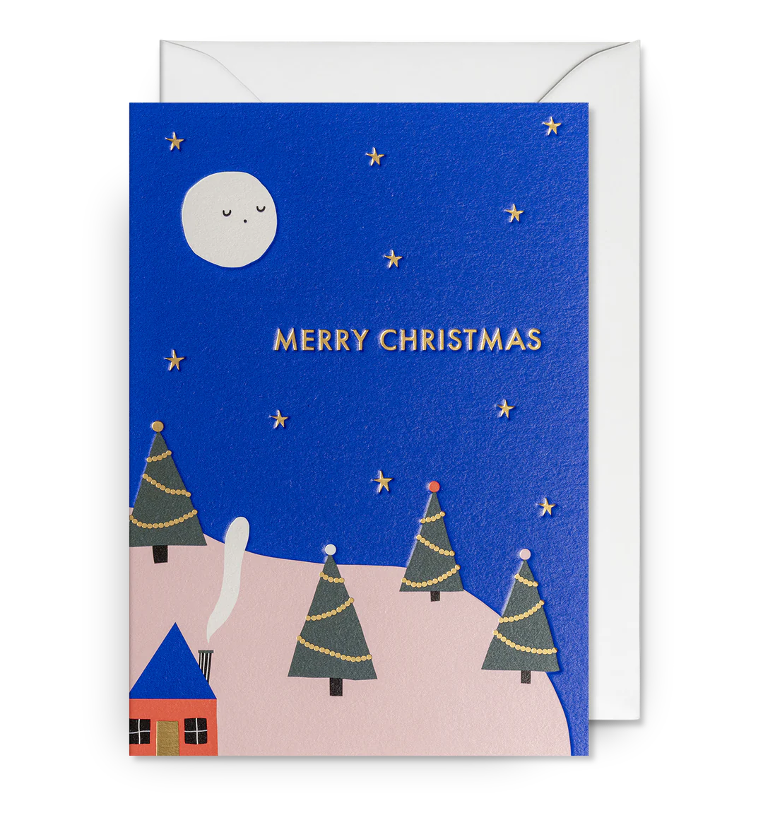 Pack Of 5 Illustrative Winter Scene Christmas Card