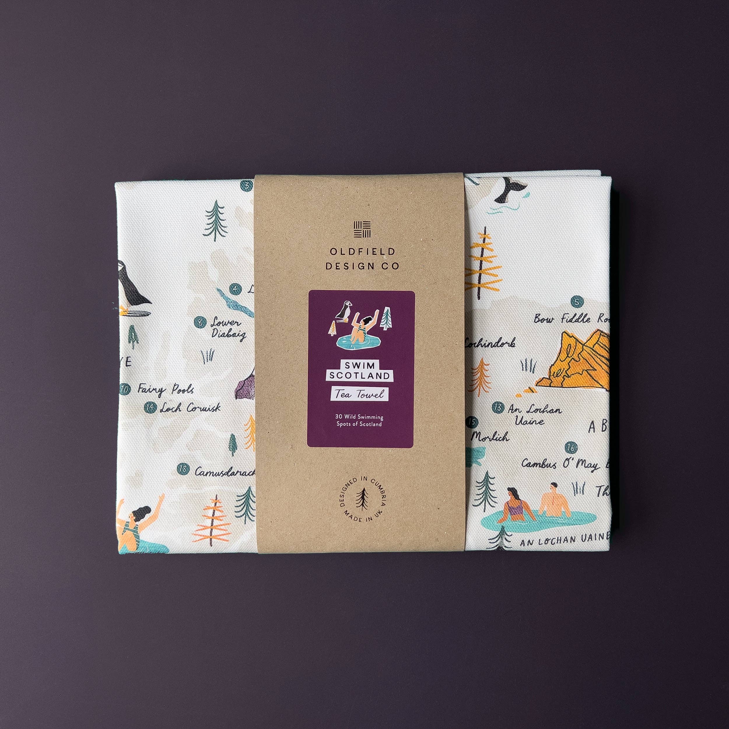 Swim Scotland Tea Towel