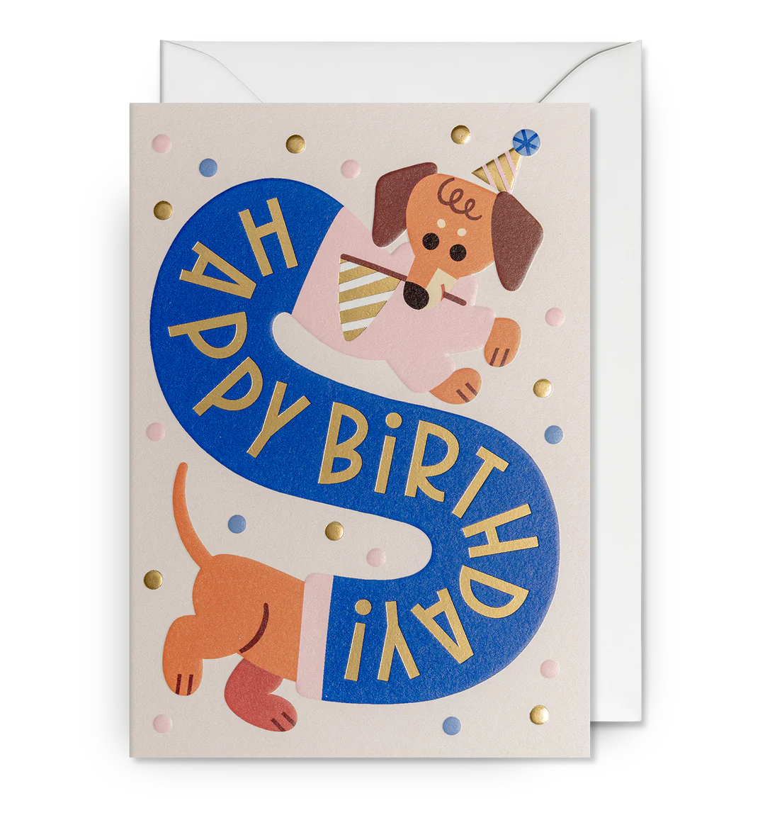 Dachshund Party Hat Birthday Card