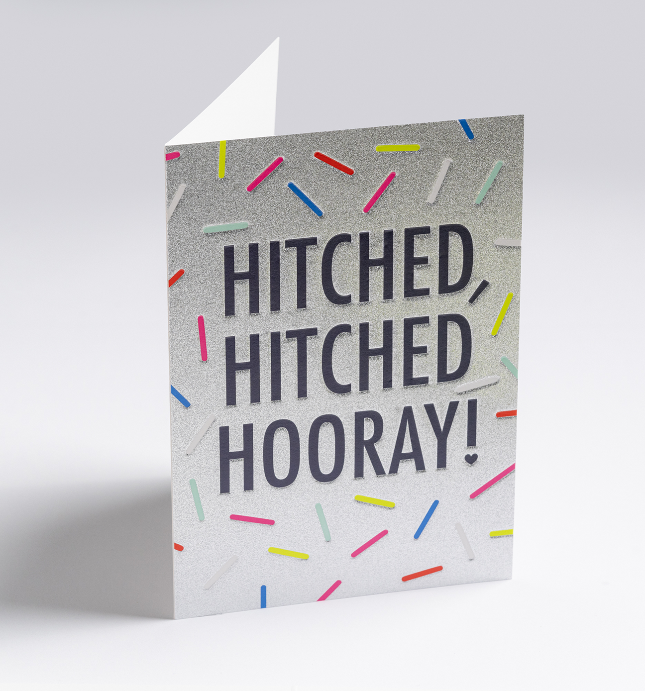 Hitched Hitched Hooray Wedding Card