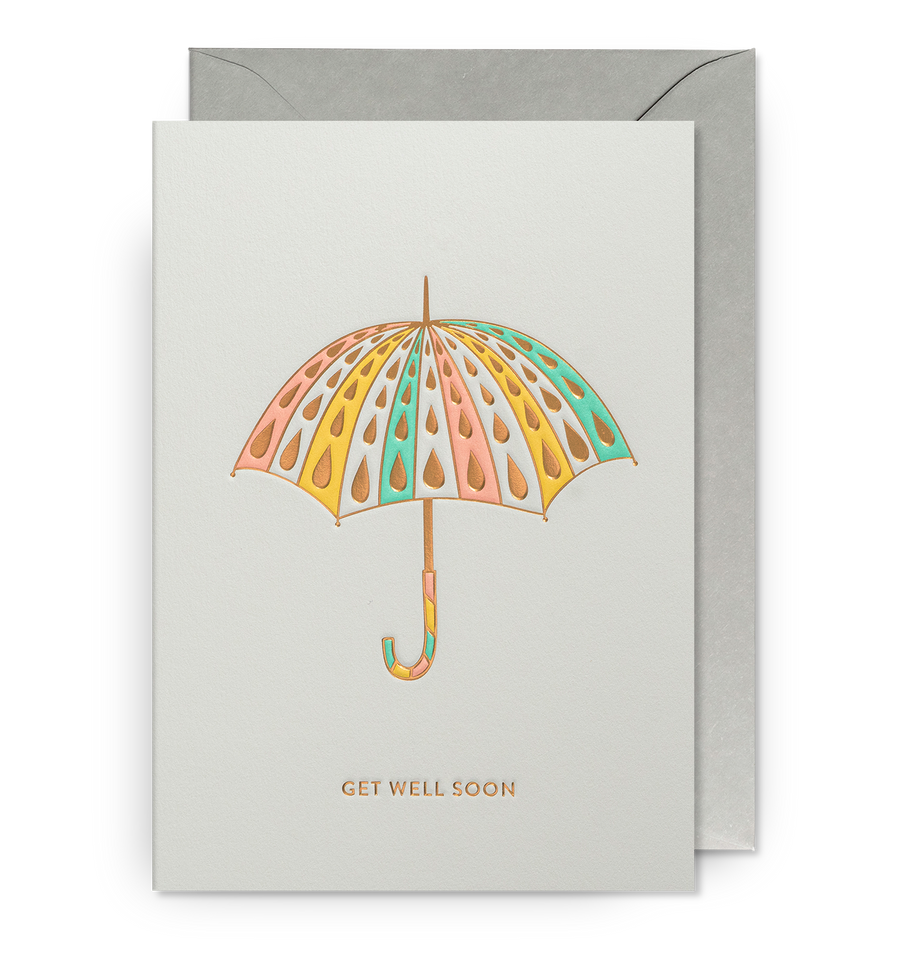 Umbrella Get Well Soon Card