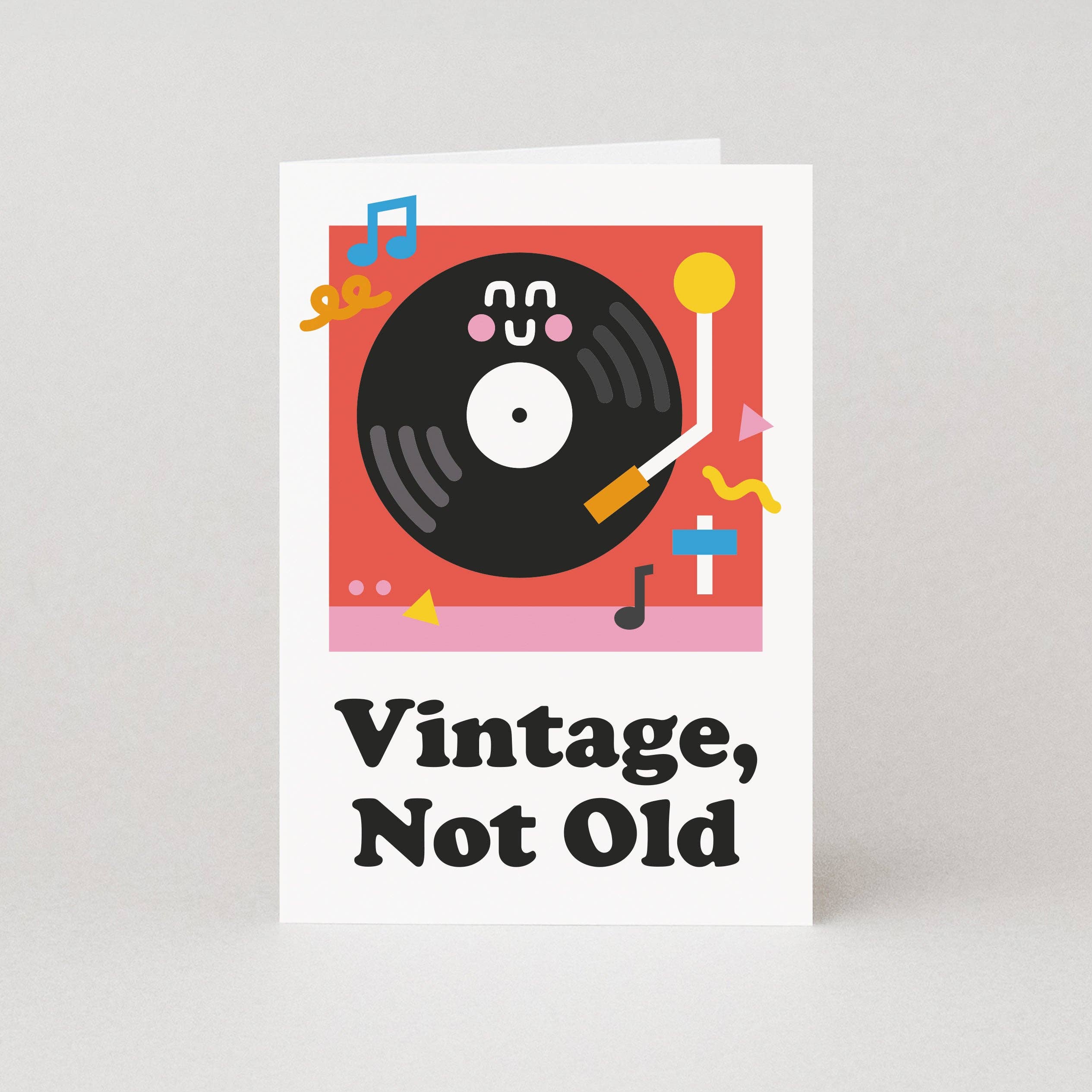 Vinyl Record Player Birthday Card