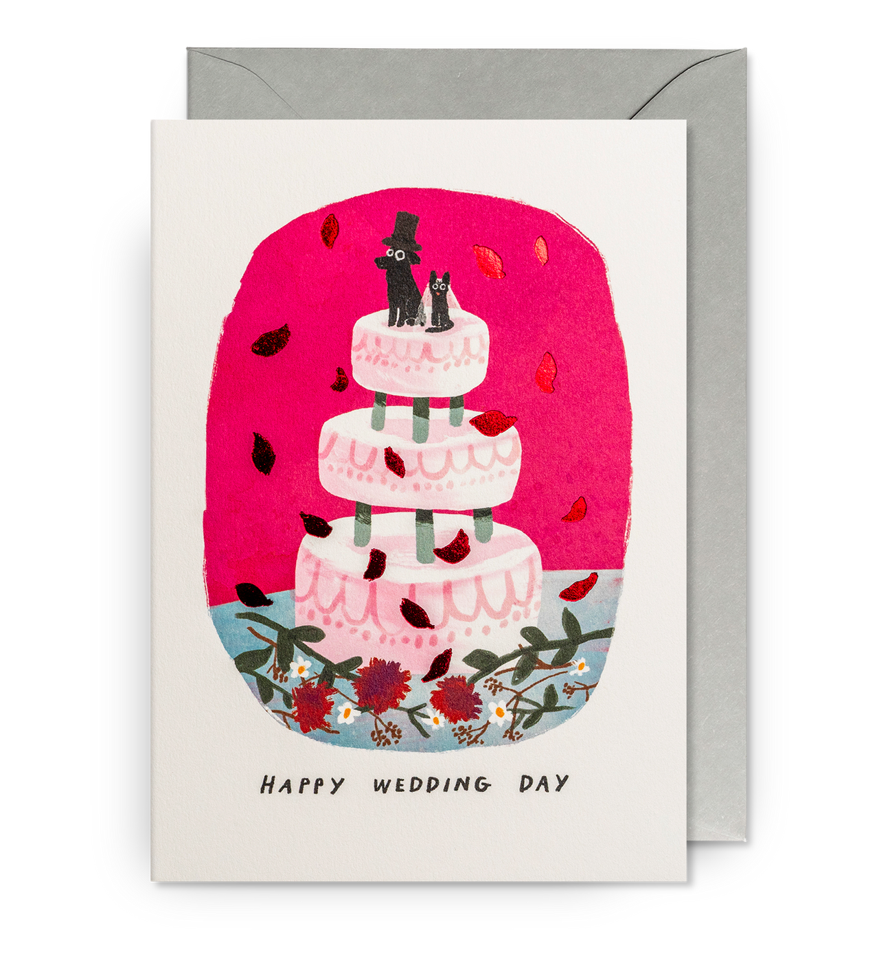 Cat and Dog Wedding Card