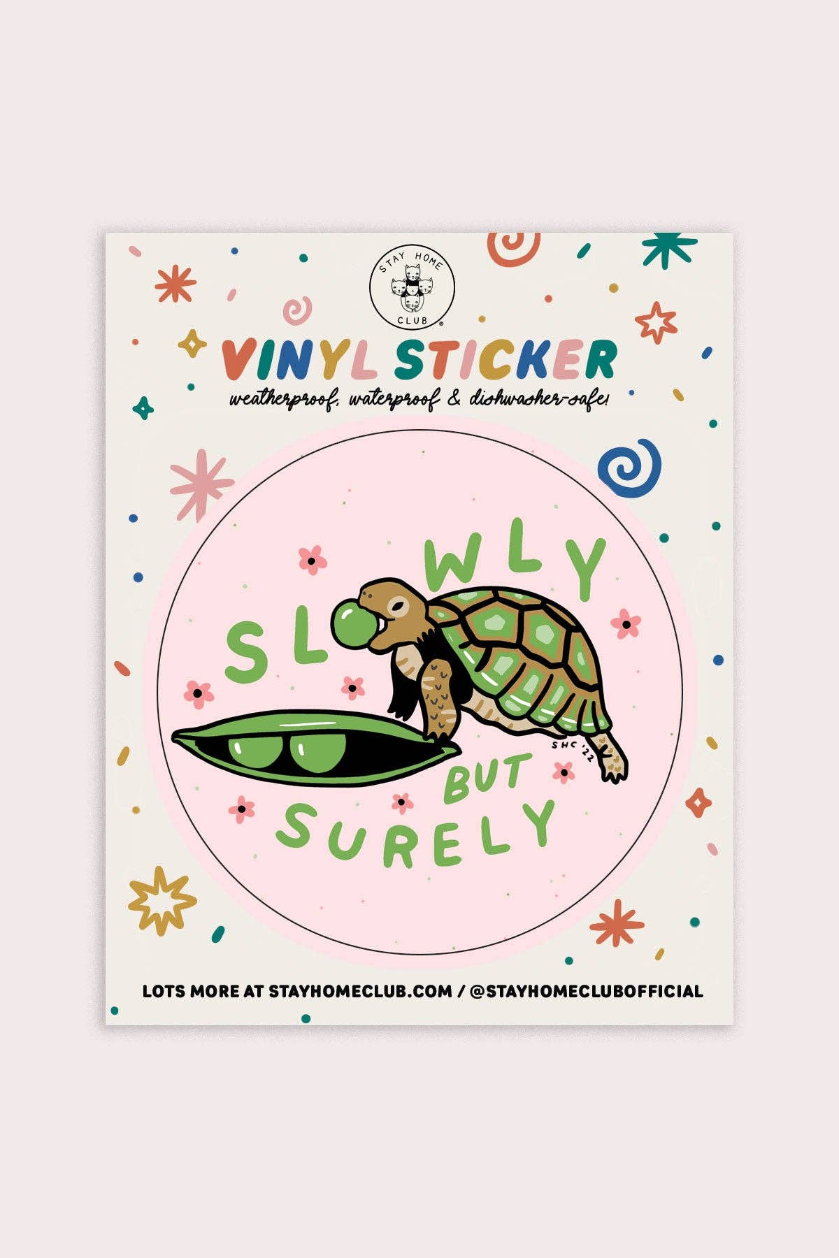 Slowly but Surely (Turtle) Vinyl Sticker