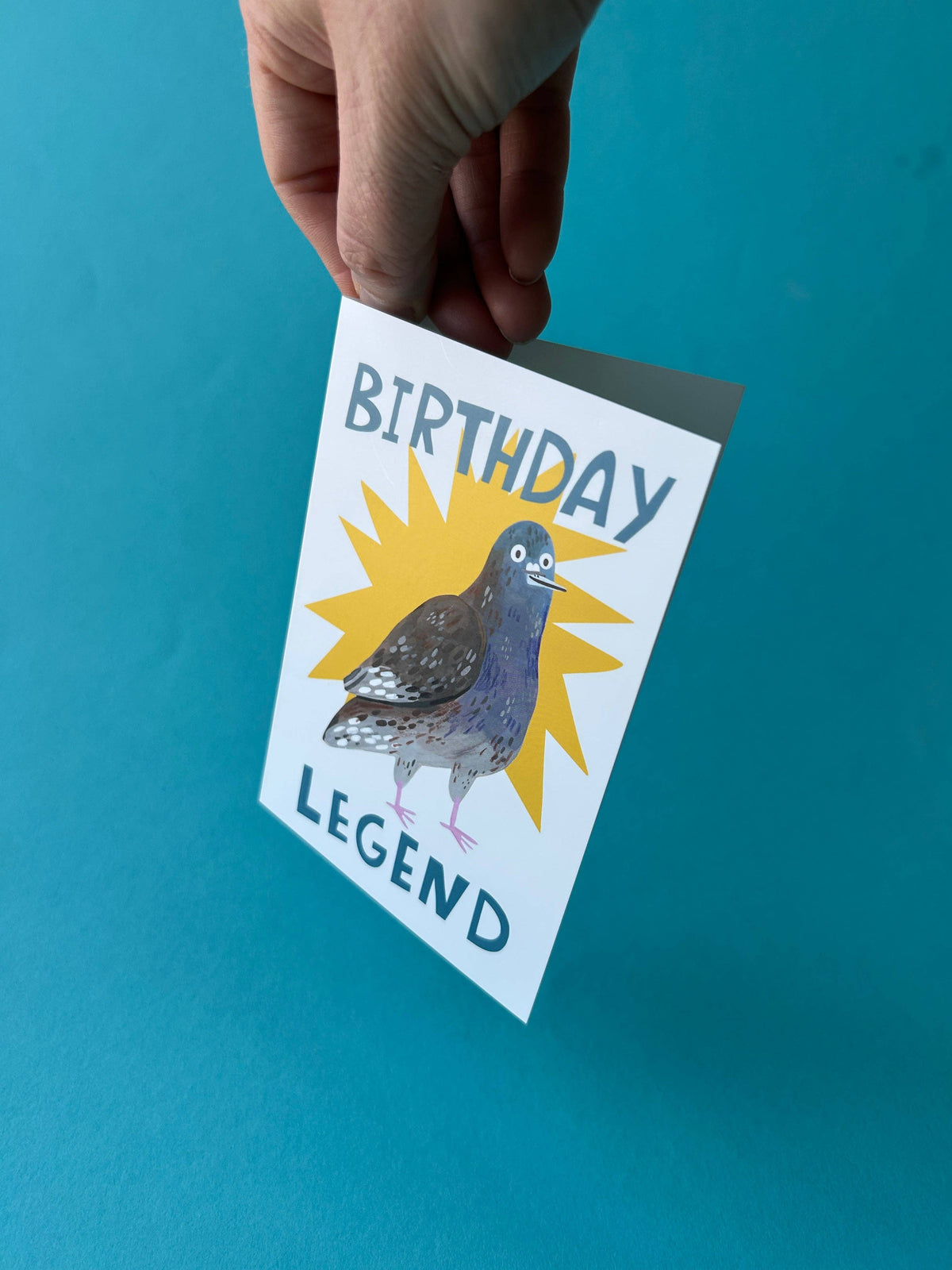 Pigeon Legend Birthday Card