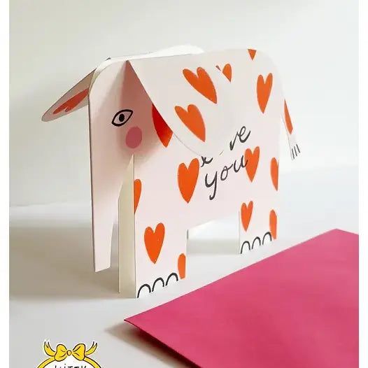 Elephant Hearts Love You Card