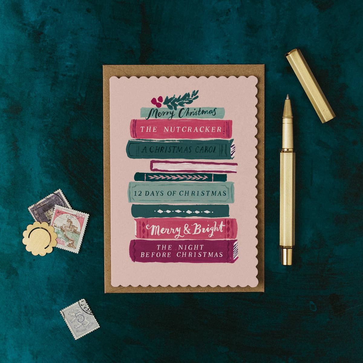 Bookish Christmas Card