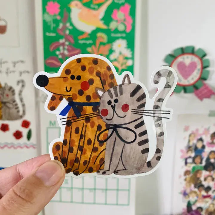 Cat & Dog Sticker