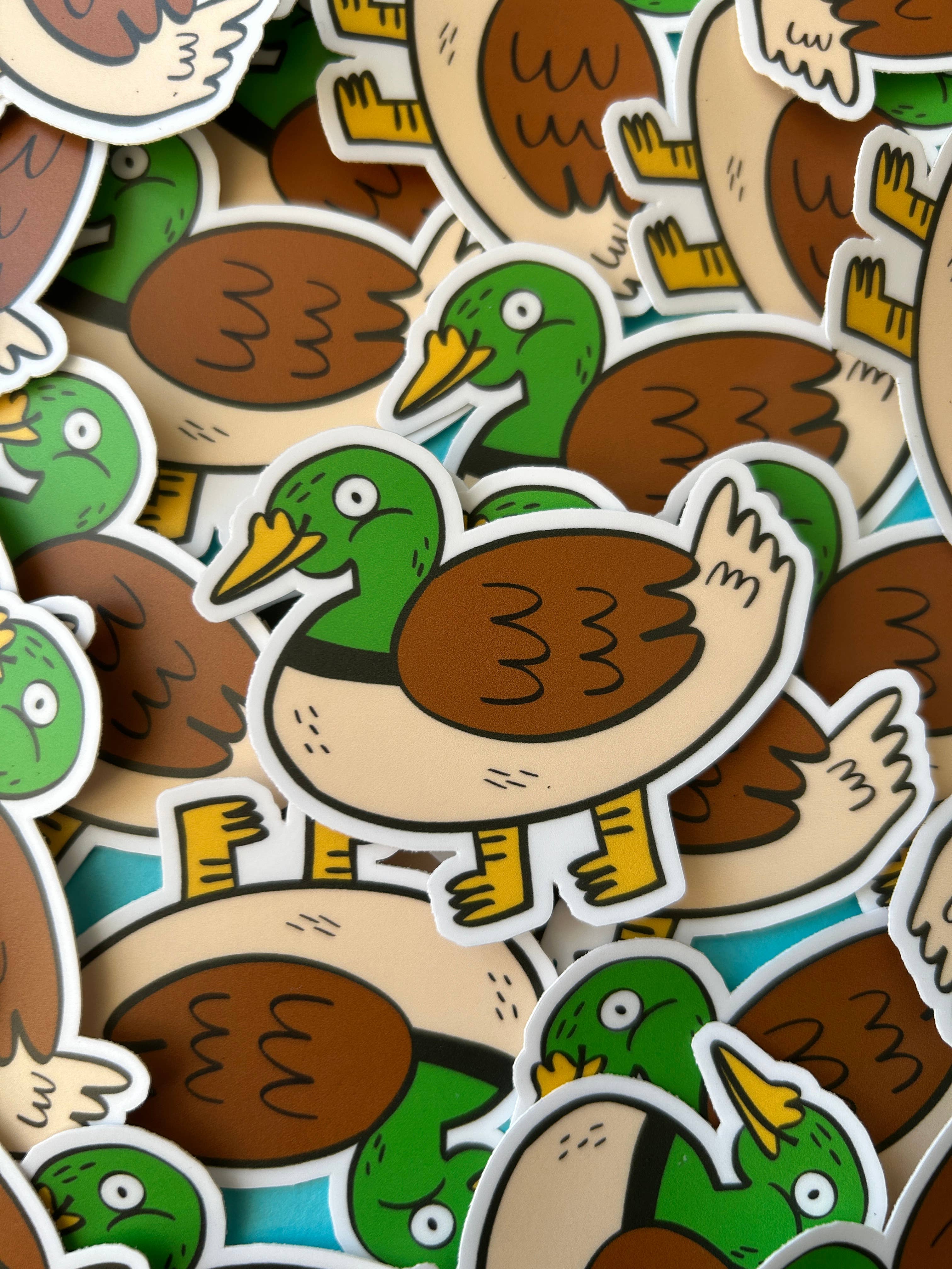 Happy Duck Vinyl Sticker