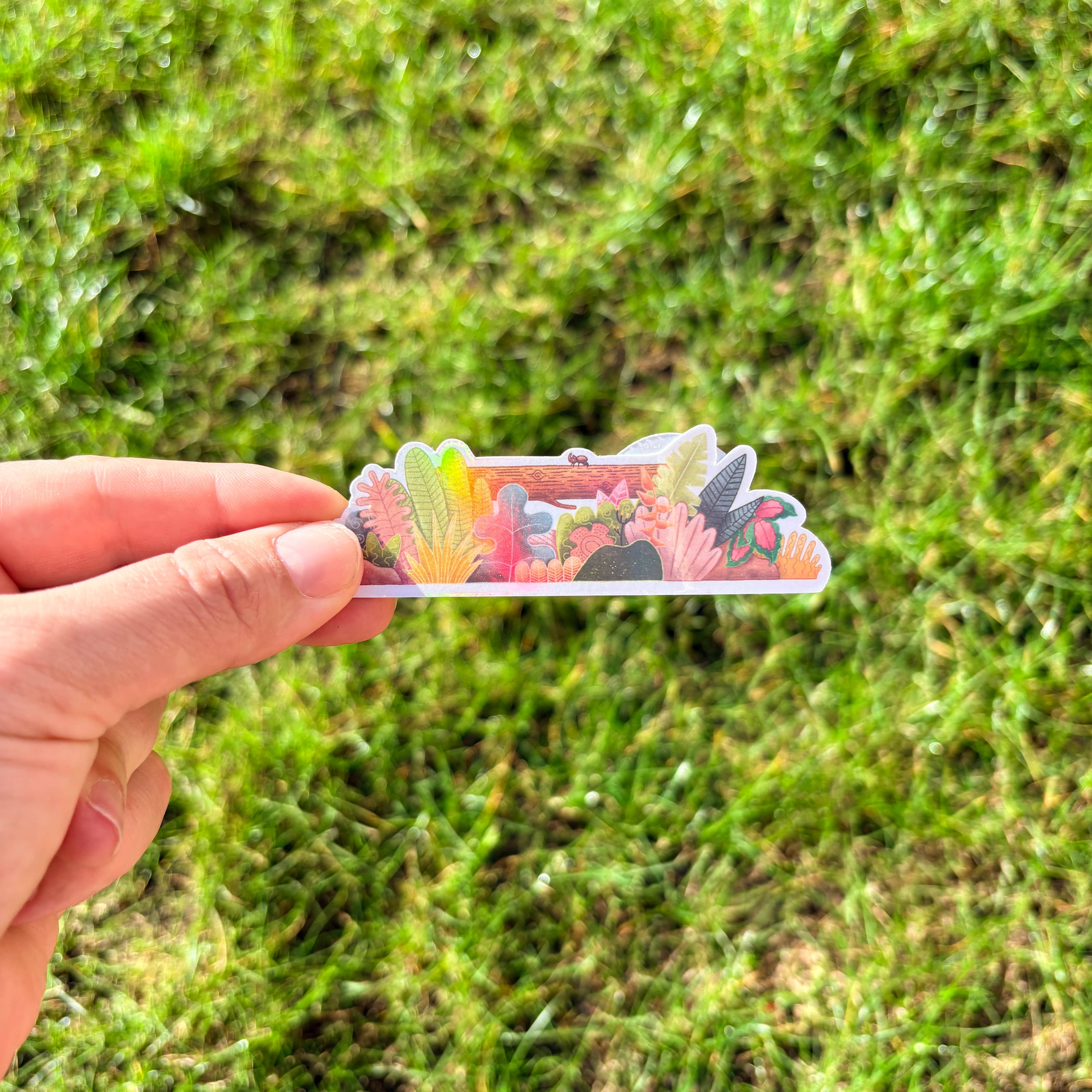 Holographic Rainforest Waterproof Sticker
