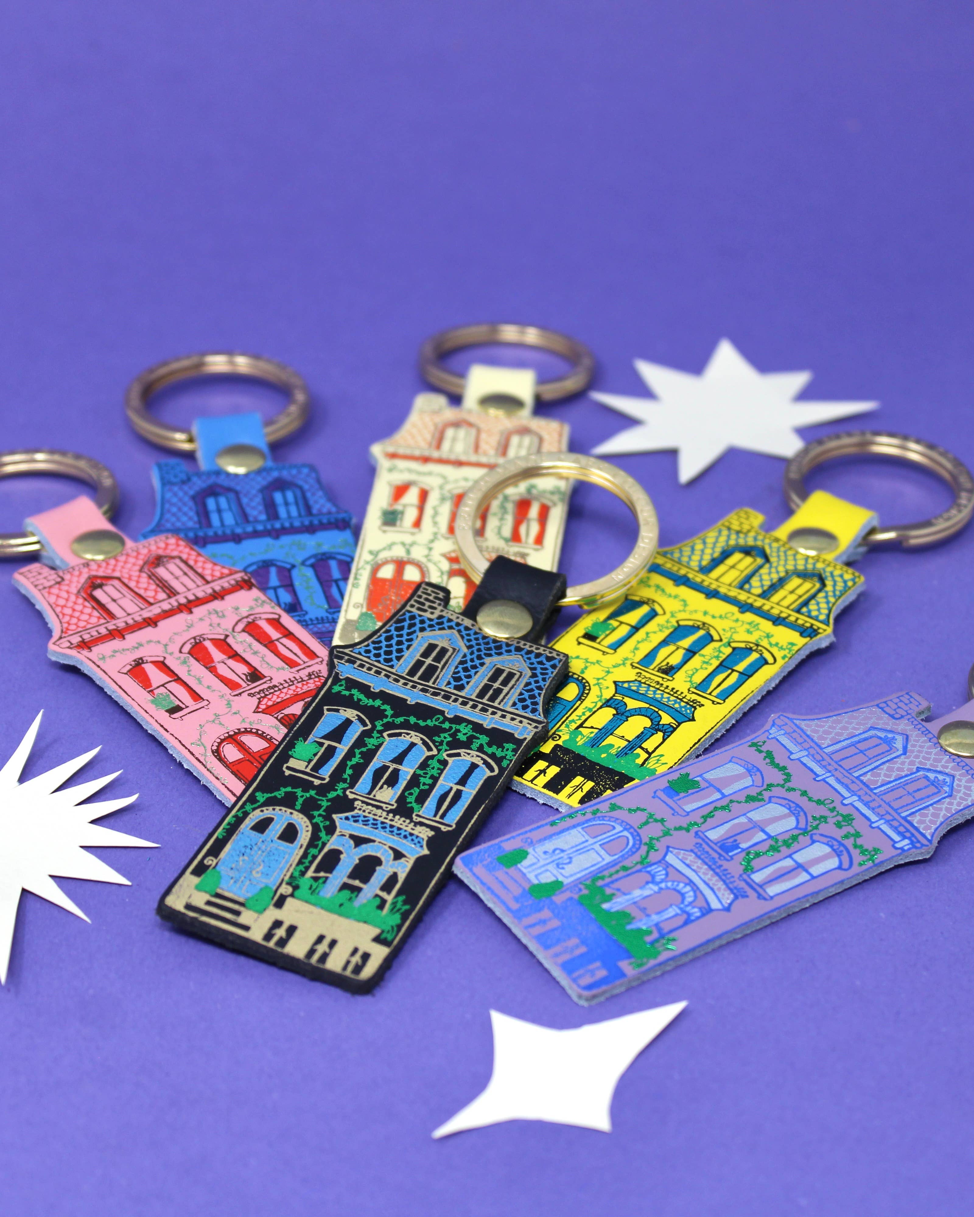 Dolls House Keyring - Cornflower