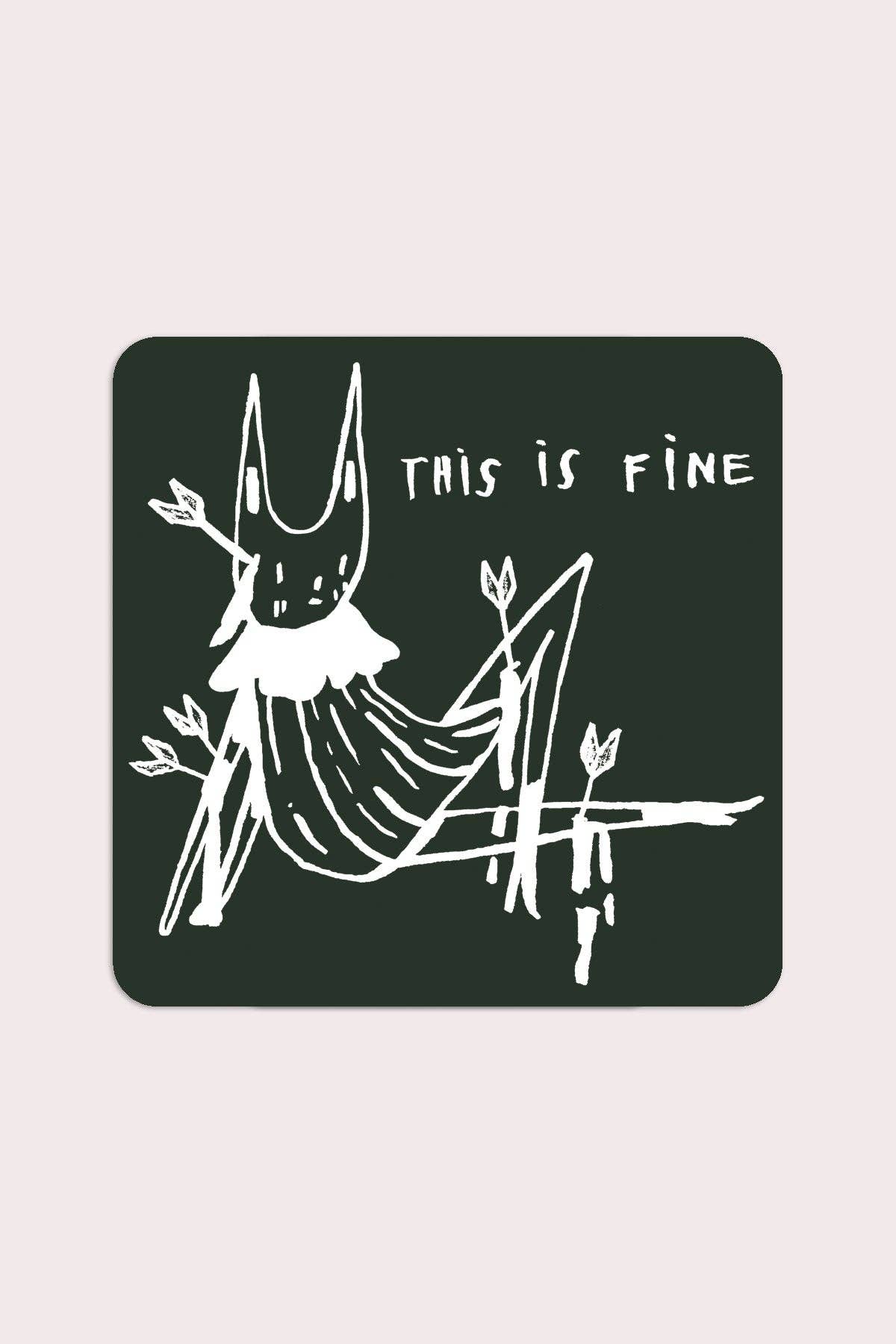 This Is Fine Sticker Vinyl Sticker